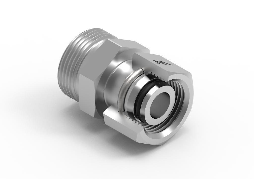 Złączka hydrauliczna metryczna ab xkor a-m20x1.5 60 stopni b-m18x1.5 12l waryński 2szt - zdjęcie 2