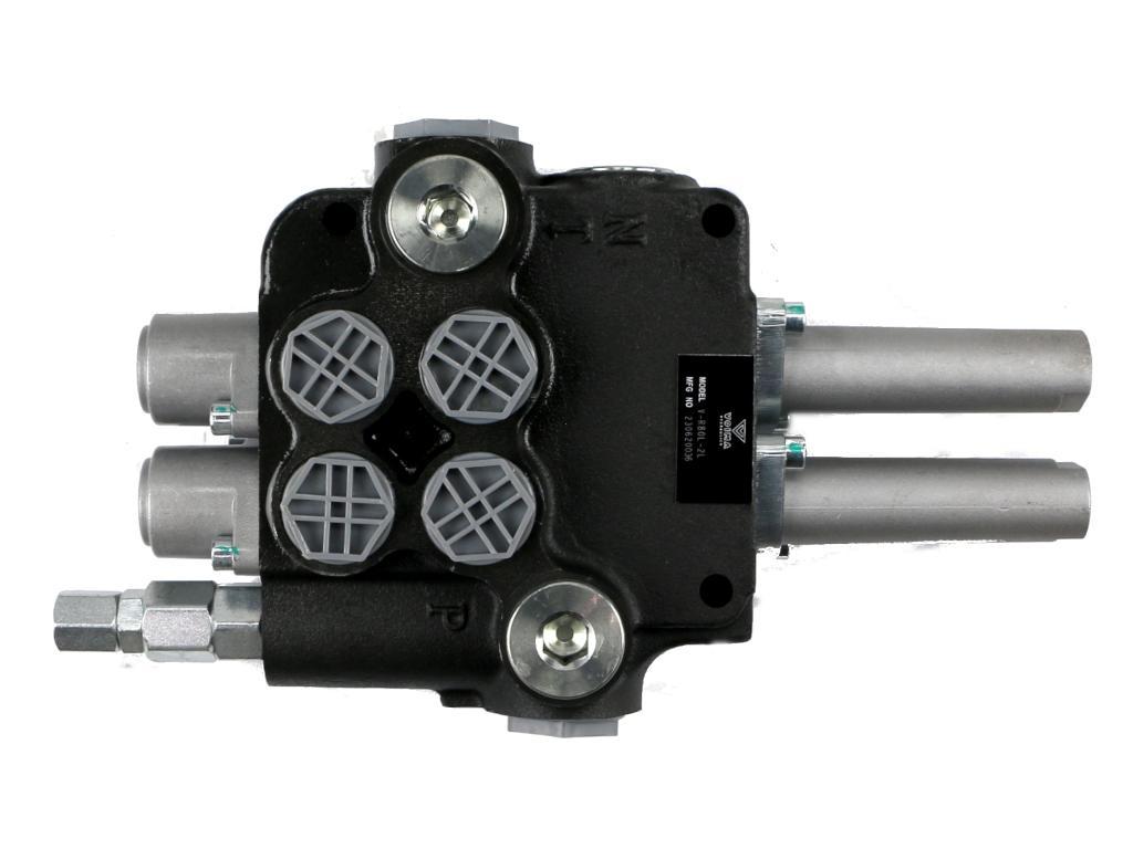 Rozdzielacz hydrauliczny 2-sekcyjny 80l sterowany joystickiem na linkę voima - zdjęcie 3