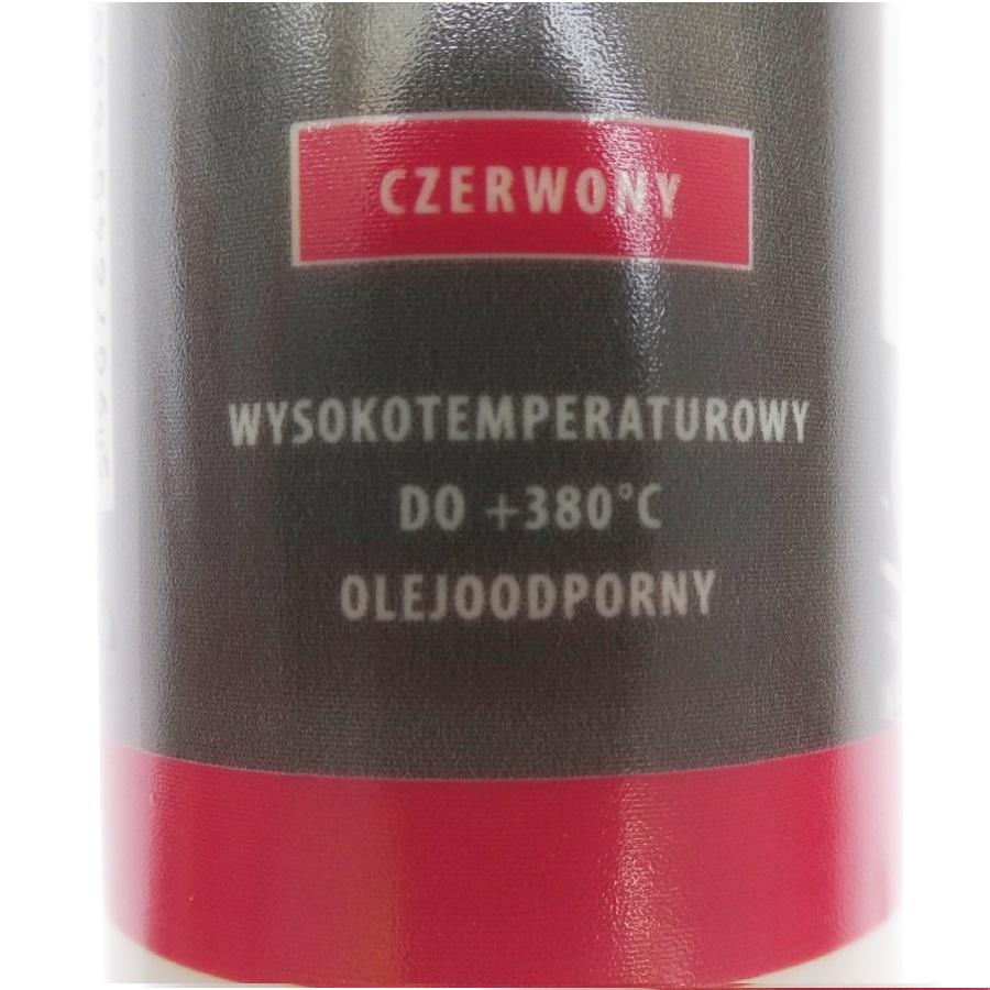 Silikon Wysokotemperaturowy Kartusz 310ml Od 65°C Do 260°C Czerwony Cx-80 - zdjęcie 3