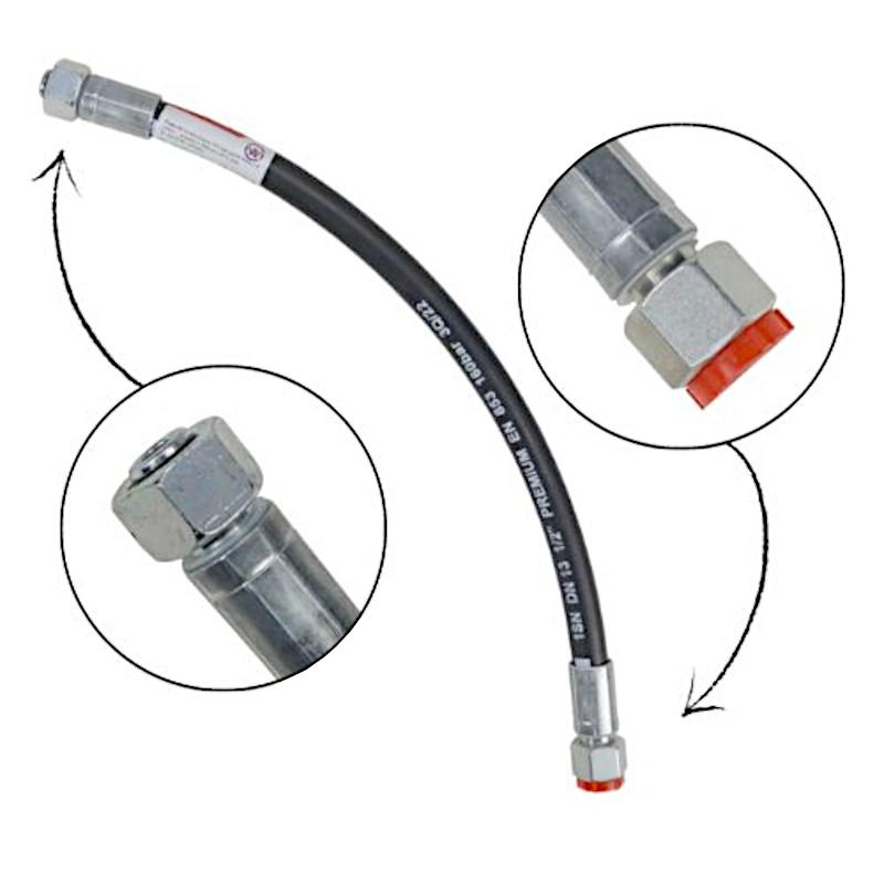Przewód Hydrauliczny 275 Bar Gwint M22x1,5 Dkol Płaska L-500mm Dn12-2sn - zdjęcie 2