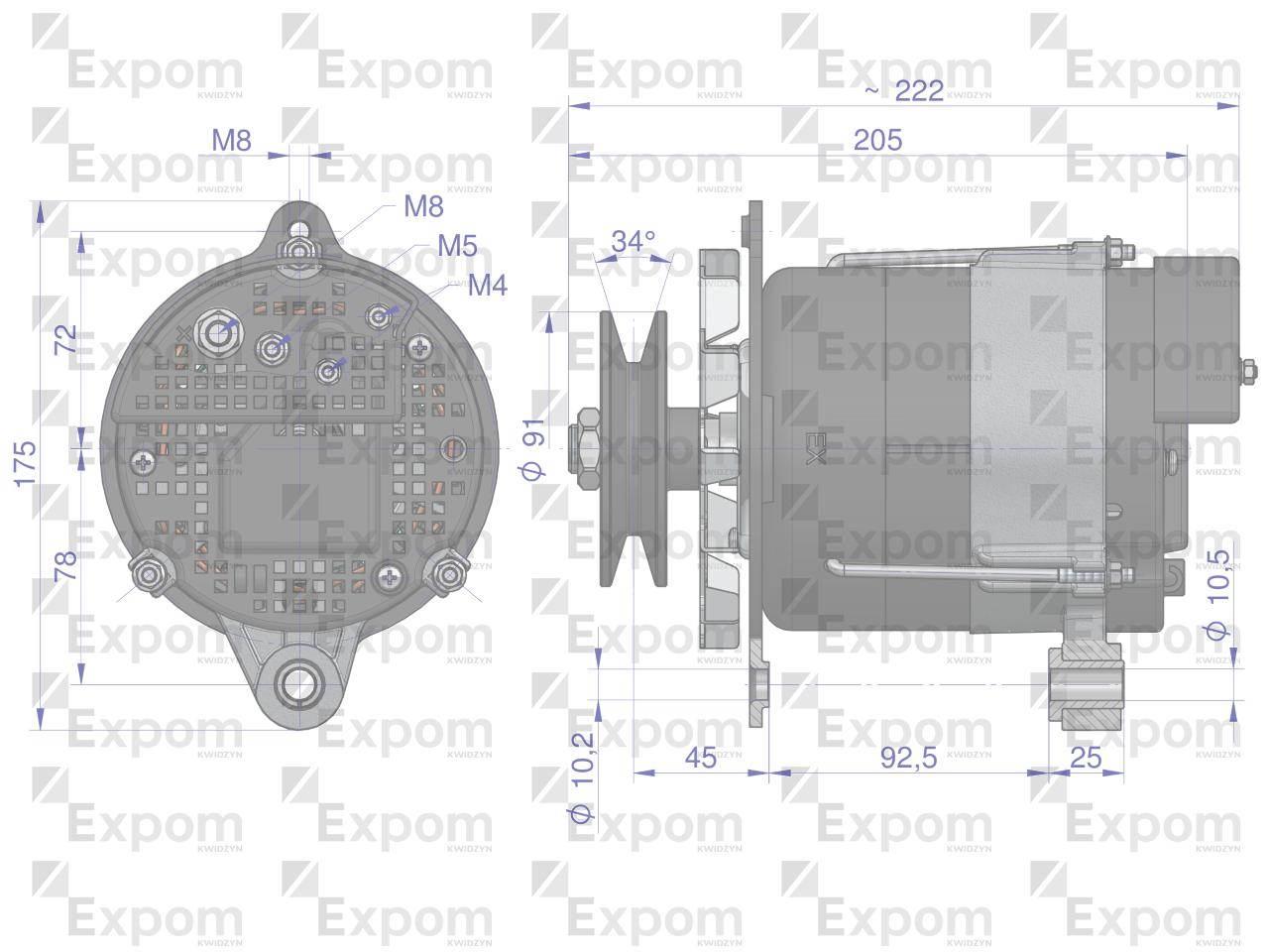 Alternator mtz 100a expom kwidzyn eu | G9701.3701EX - zdjęcie 3