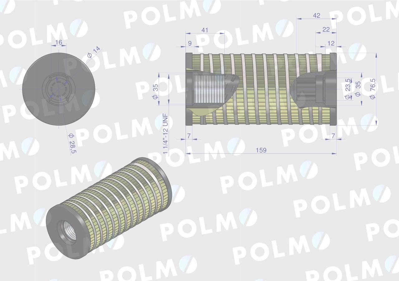 Filtr pompki paliwa wewnętrzny 26560163 4132a016p polmo - zdjęcie 2