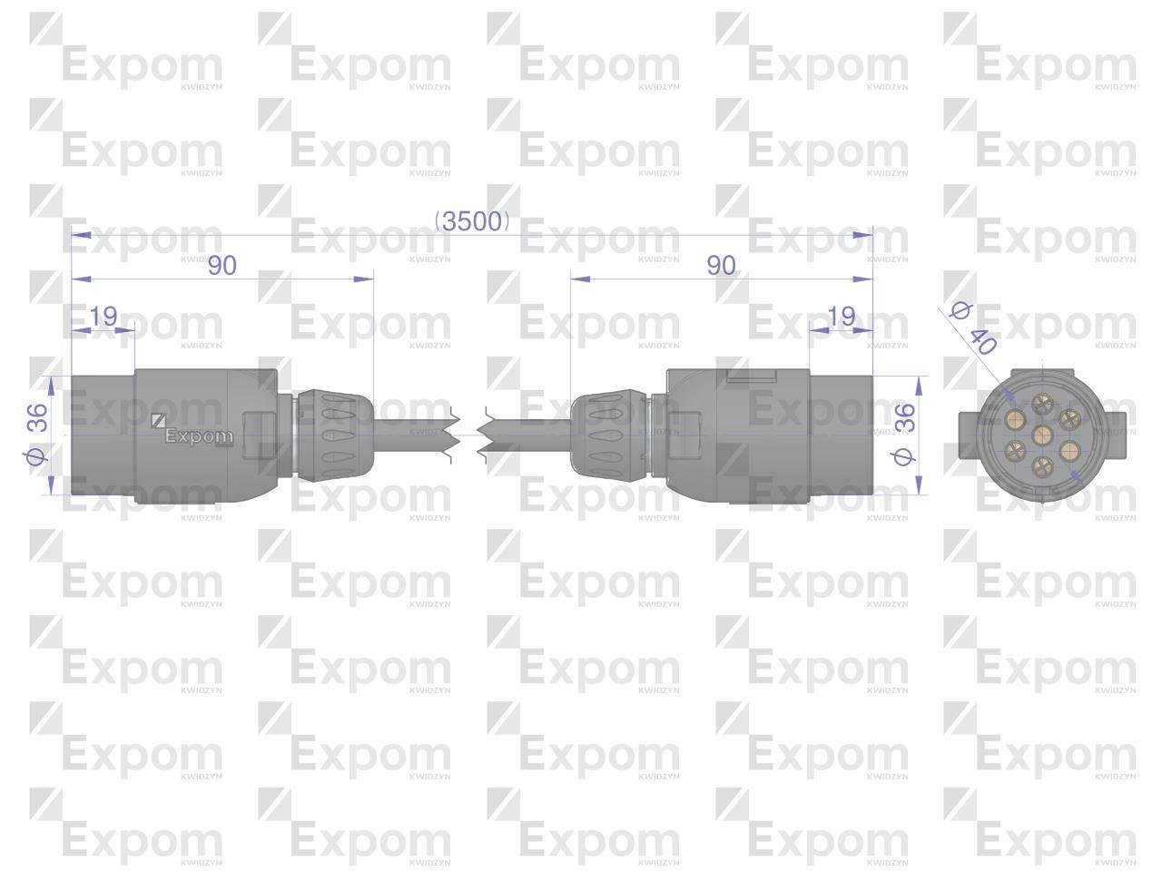 Złącze elektryczne 3.5x7 typu wtyczka wtyczka expom kwidzyn eu - zdjęcie 2