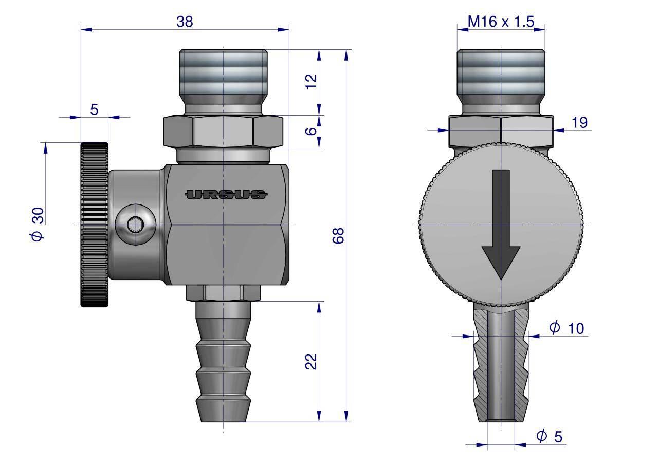 Kran paliwa c-330/c-360 50552110 oryginał ursus - zdjęcie 4