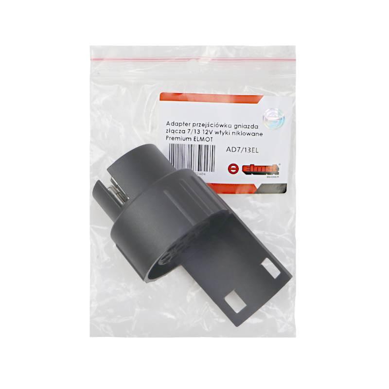 Adapter Przejściówka Gniazda Złącza 7/13 12v Wtyki Niklowane Premium Elmot - zdjęcie 4