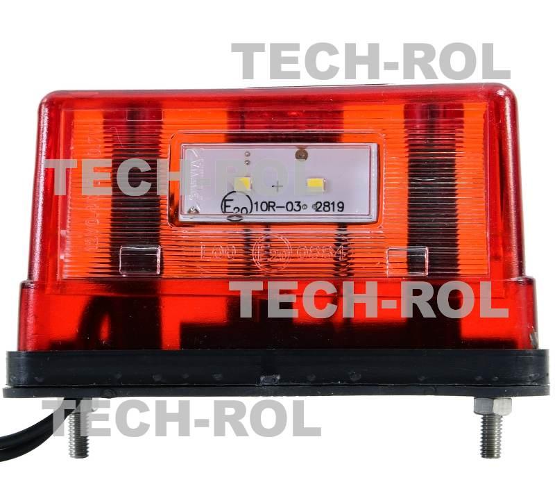 Lampa podświetlenia tablicy diodowa 12V 24V 247 W55 Waś