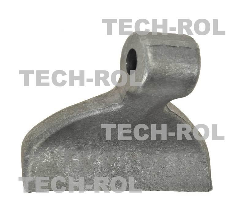 Nóż bijakowy typ 5 18063-RM-64 szerokość 100 mm uchwyt 40 mm otwór