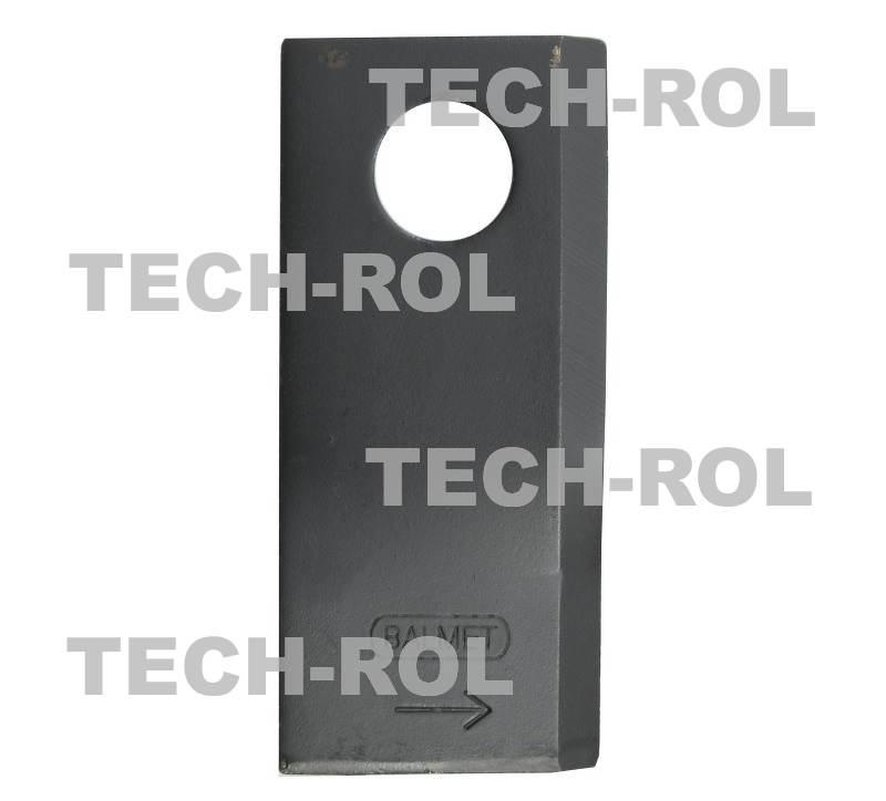 Nożyk pojedynczy skośny 112/48mm lewy otwór fi-21 mm Kosiarka Pöttinger