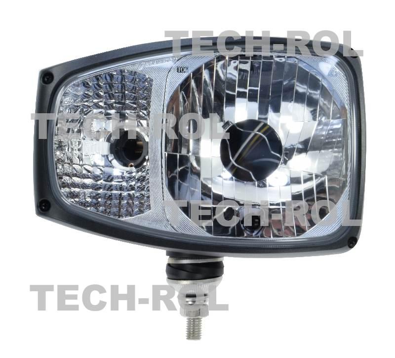 Reflektor przedni prawy plastikowy H4 12V 24V światła mijania drogowe