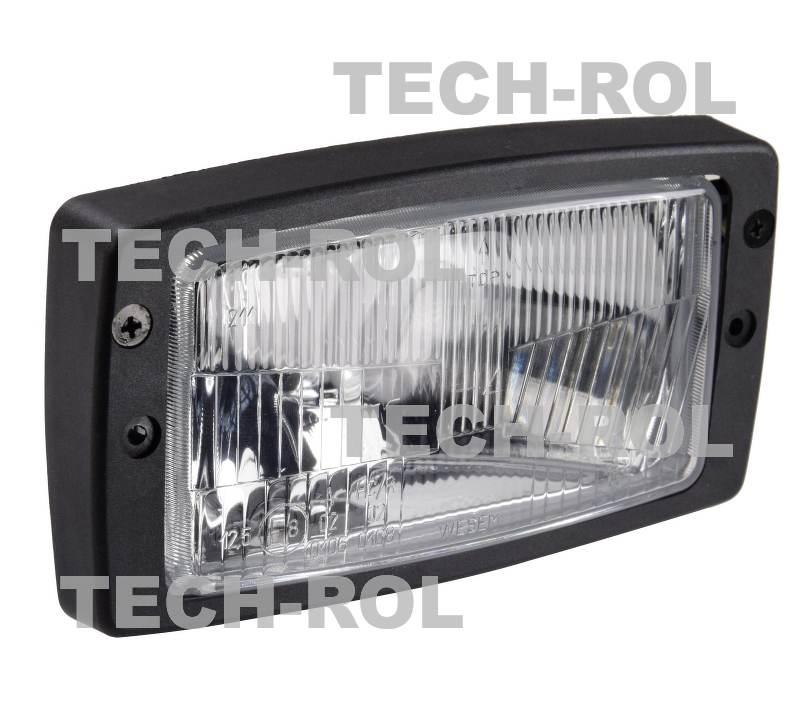 Reflektor przedni uniwersalny H4 12V 24V światła mijania drogowe 184 mm