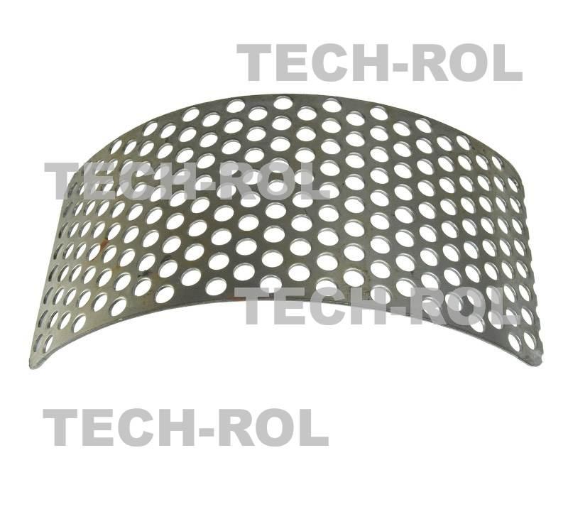 Sito oczkowe fi-10 mm 300x135x1,8 mm pasuje do: Rozdrabniacz bijakowy BĄK