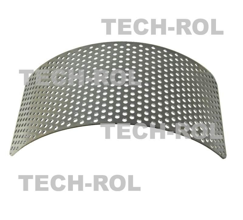 Sito oczkowe fi-5,0 mm 300x135x1,8 mm pasuje do: Rozdrabniacz bijakowy BĄK