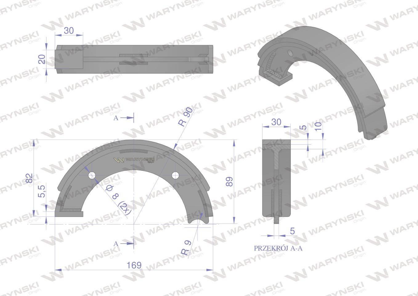 Szczęka hamulcowa 04378796 deutz waryński 4szt - zdjęcie 2