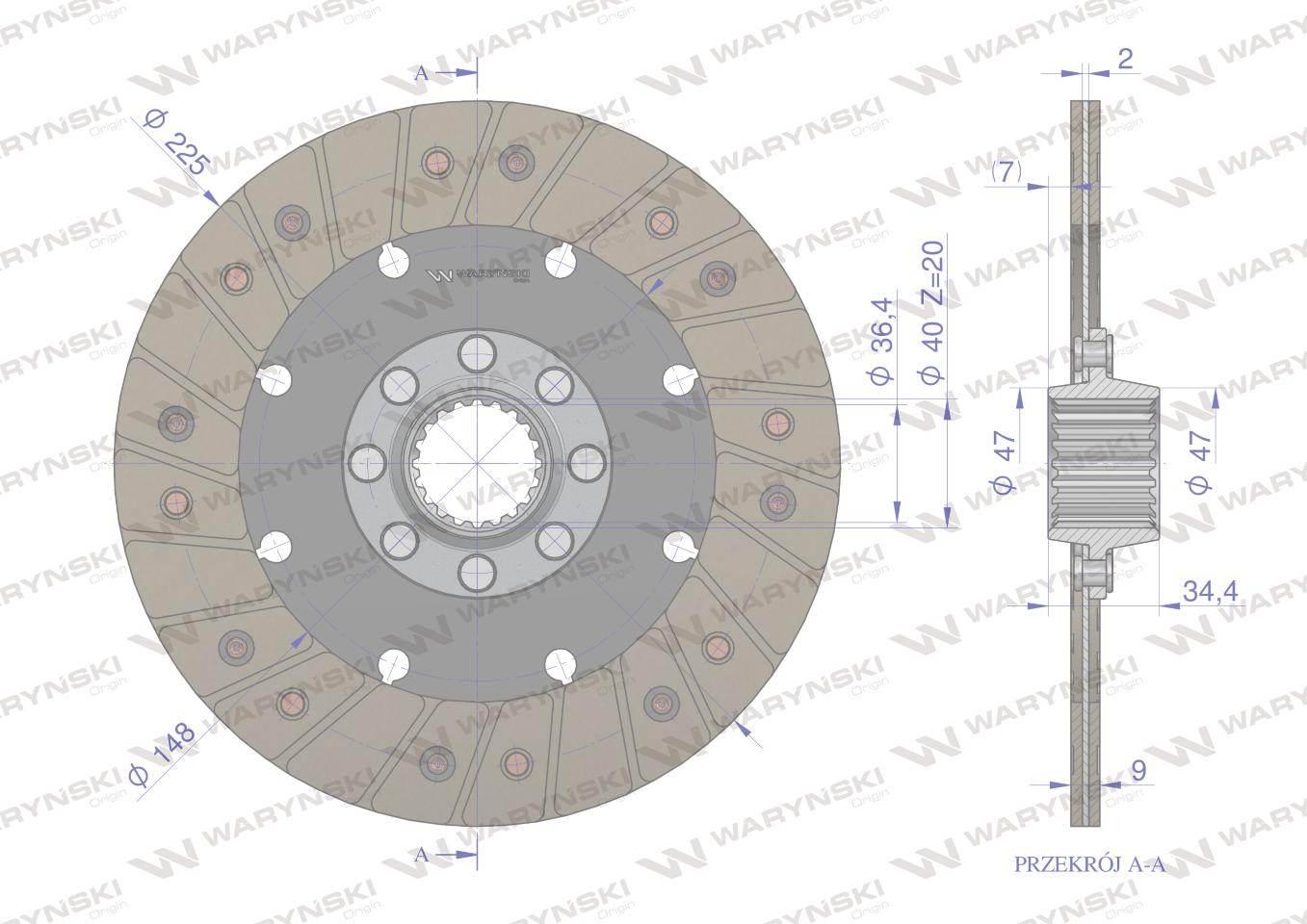 Tarcza sprzęgła deutz 2316746 waryński | 2316746W - zdjęcie 3