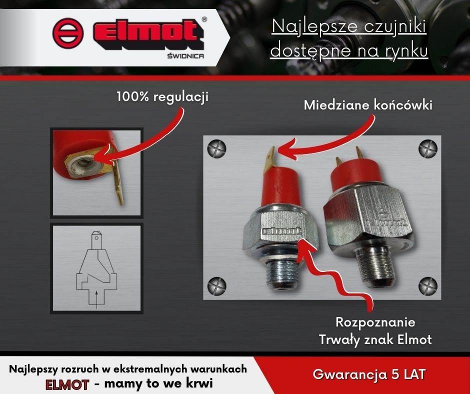 Hydrauliczny Włącznik Światła Czujnik Stop Okrągłe C-360 Elmot - zdjęcie 2