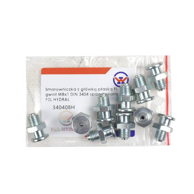 Smarowniczka Z Główką Płaską Fi-12 Gwint M8x1 Din 3404 Pzl Hydral 10szt - zdjęcie 2