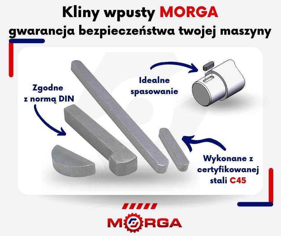Klin Noskowy 16x10x80 Din6887 Stal C45 Morga 5szt - zdjęcie 2