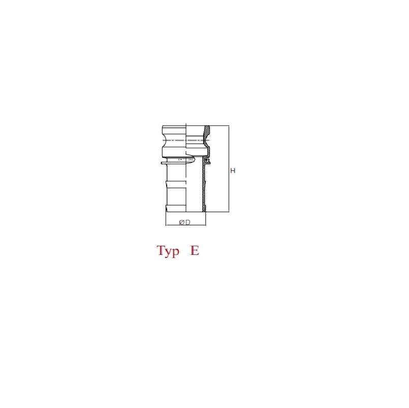 Szybkozłącze Camlock Coupling Wtyczka Typ E Aluminium 1 1/2" X 38mm Pzl - zdjęcie 4