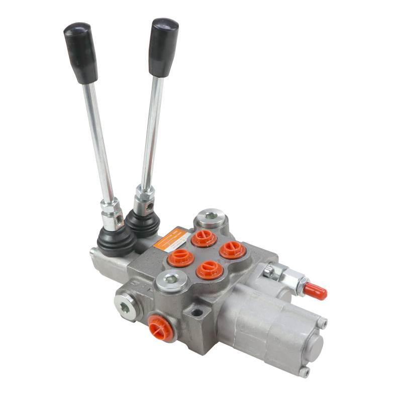Rozdzielacz Hydrauliczny Dwusekcyjny 2-Sekcyjny 40l/Min Z Jedną Sekcją - zdjęcie 2