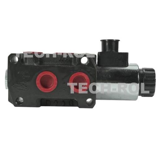 Elektrozawór dzielnik hydrauliczny 50L przyłącze z góry zasilanie 12V