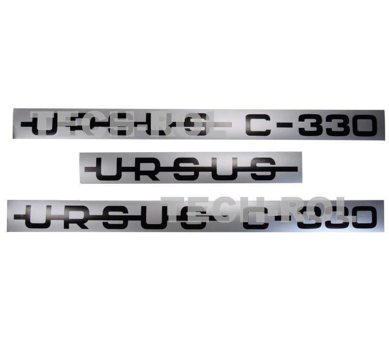 Emblemat komplet 3 szt– 2 naklejki „URSUS C-330” 1 naklejka