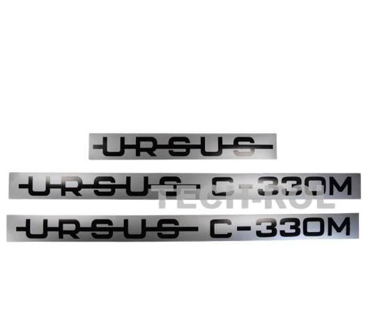Emblemat komplet 3 szt– 2 naklejki „URSUS C-330M” 1 naklejka