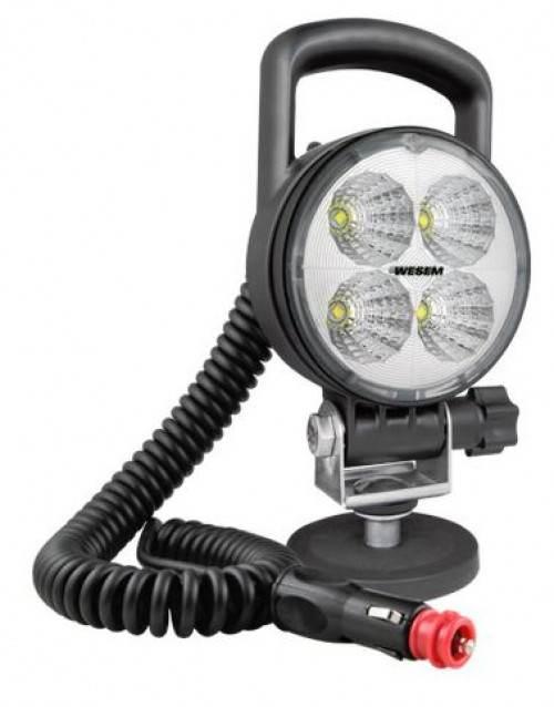 Lampa Robocza Led Fi-86-35 12/24v Rączka 1500lm Spir.8m Uchwyt Neodym
