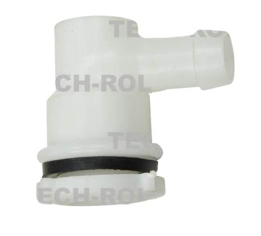 Kolano przelewu fi-25mm białe Opryskiwacz 4027020001 Produkt krajowy