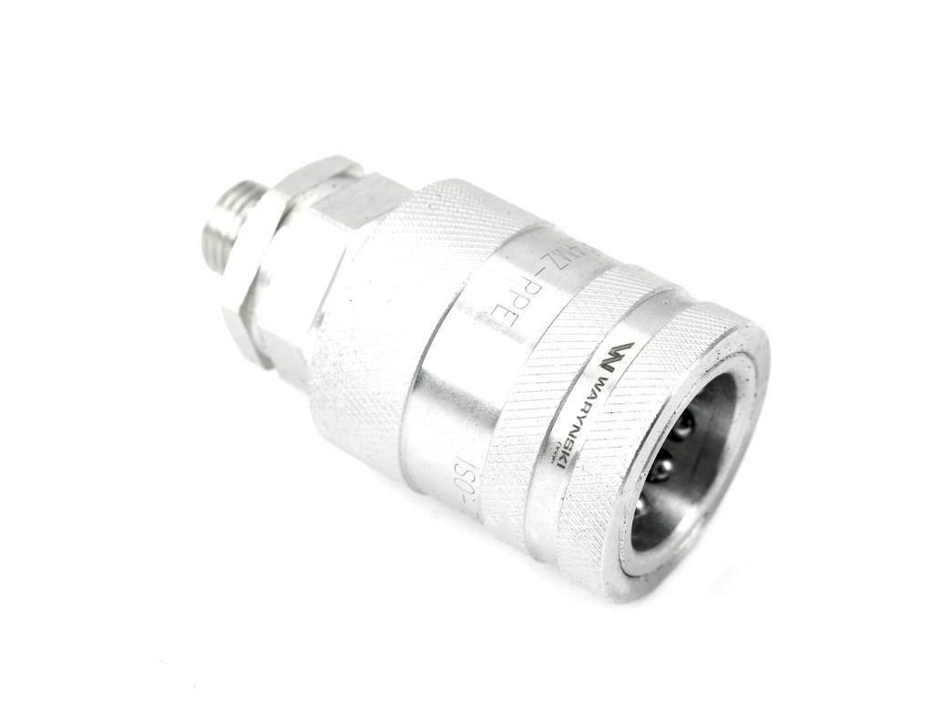 Szybkozłącze hydrauliczne gniazdo m14x1.5 gwint zewnętrzny euro push-pull iso 7241-a z eliminatorem ciśnienia waryński