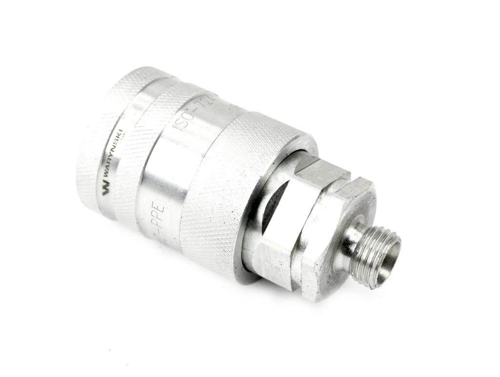Szybkozłącze hydrauliczne gniazdo m14x1.5 gwint zewnętrzny euro push-pull iso 7241-a z eliminatorem ciśnienia waryński - zdjęcie 2