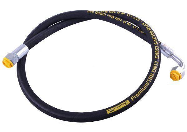 Przewód hydrauliczny gwint m22x1.5 prosta/90 stopni kolanko l-1500mm dn12-1sn ak-13-1500 p11p12 16.0mpa waryński