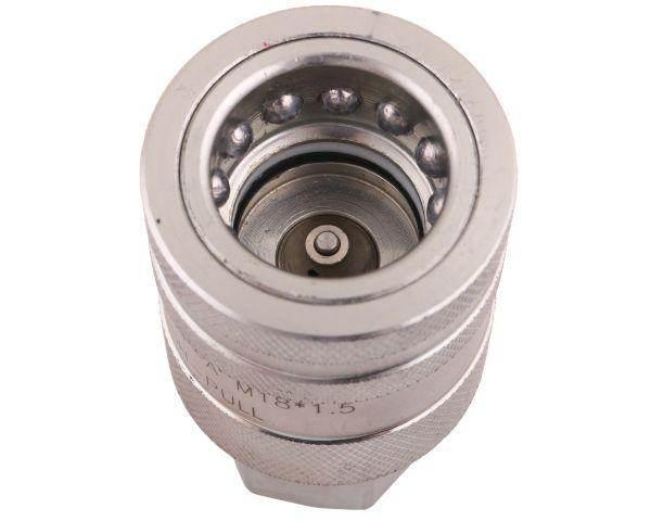 Szybkozłącze hydrauliczne gniazdo z eliminatorem ciśnienia m18x1.5 gwint wew euro push-pull iso 7241-a waryński