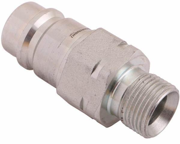Szybkozłącze hydrauliczne wtyczka z eliminatorem ciśnienia m20x1.5 gwint zew euro 9100822w iso 7241-a waryński