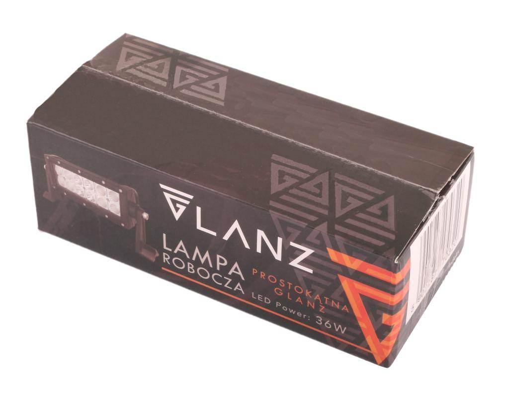 Lampa robocza prostokątna 36w 12 led glanz