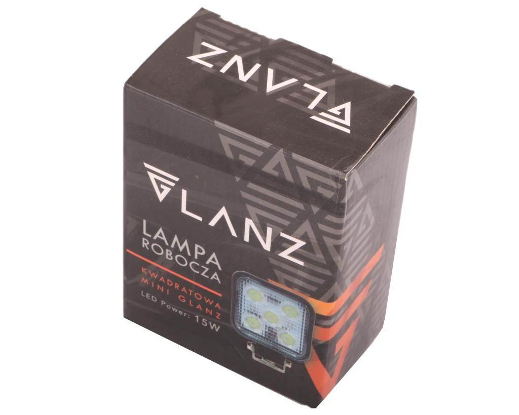 Lampa robocza kwadratowa mini 15w 5 led glanz