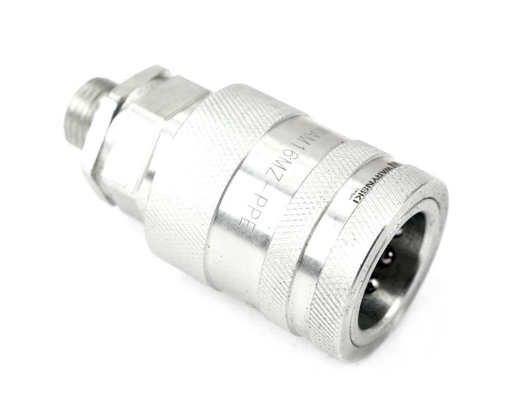 Szybkozłącze hydrauliczne gniazdo m16x1.5 gwint zewnętrzny euro push-pull iso 7241-a z eliminatorem ciśnienia waryński