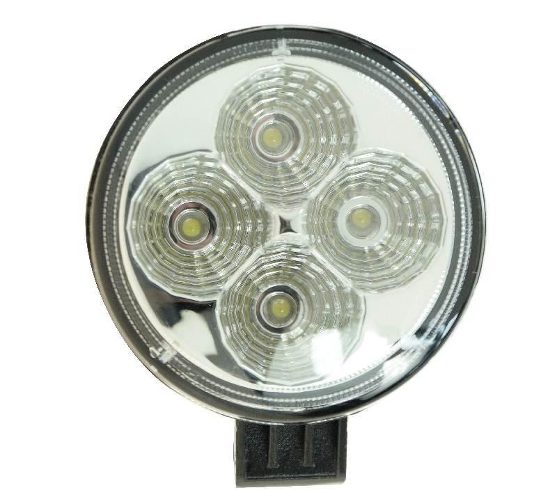 Lampa robocza diodowa okrągła 4 led x 3W 12W 12V 24V 960lm 6000K