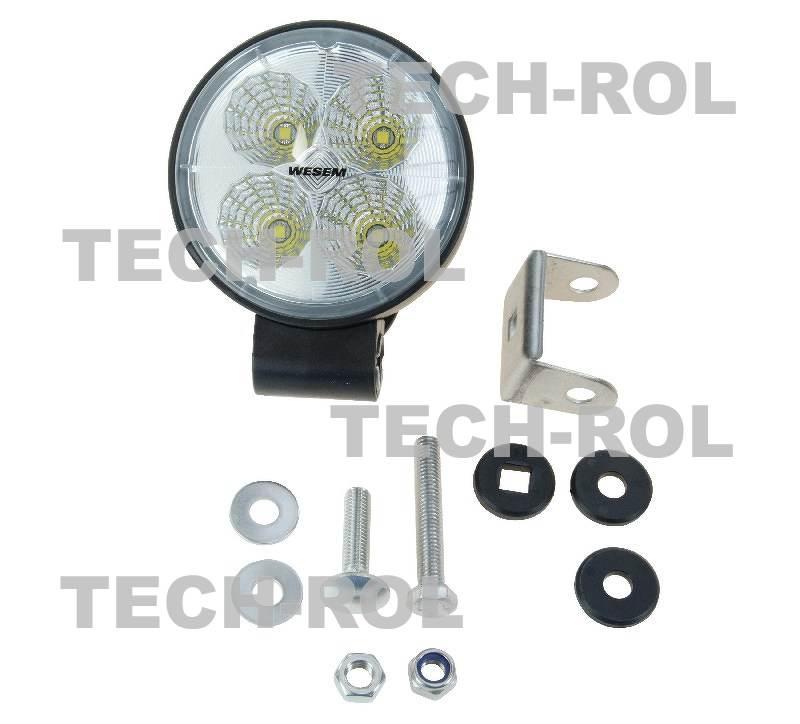 Lampa robocza diodowa okrągła 4 led x 4,5 W 18 W 12V 24V 1500lm
