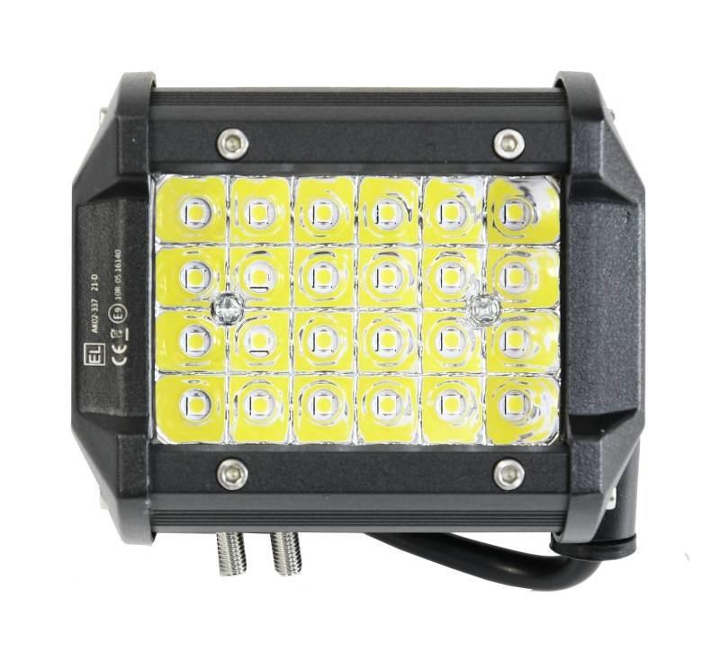 Lampa robocza diodowa prostokątna 24 led x 3W,72W 12V 24V,7200 lm,6000K