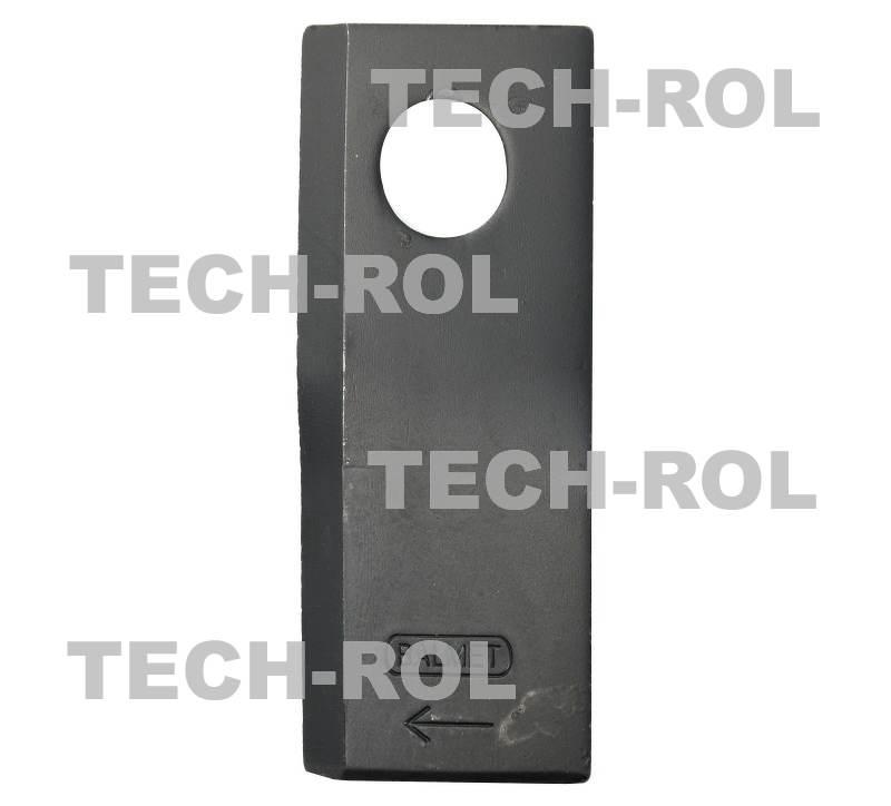 Nożyk pojedynczy skośny 126/48 mm prawy otwór owalny fi-20,5 x 23 mm