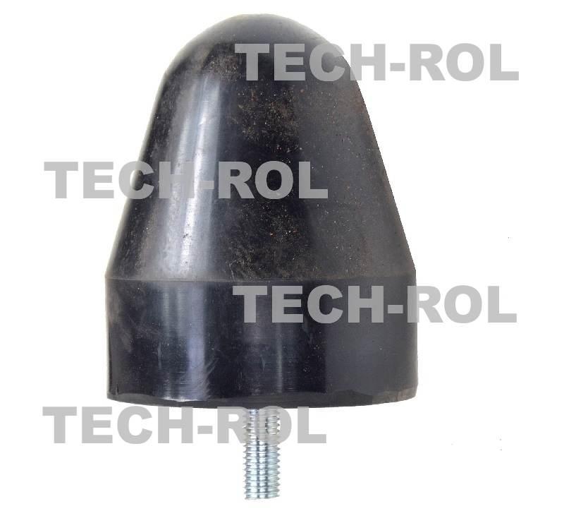 Odbój gumowy stożkowy ze śrubą M12,wysokość 110 mm średnica 95 mm