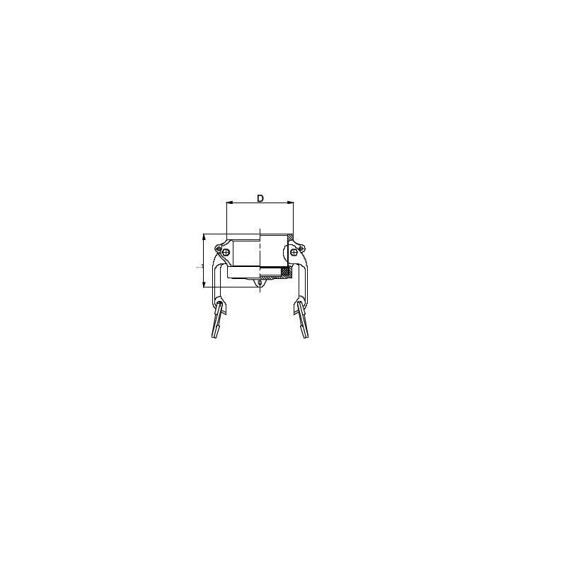 Zaślepka Złącza Camlock Dc Żeńskie 16bar Aluminium 2 1/2" X 63mm Pzl Hydral