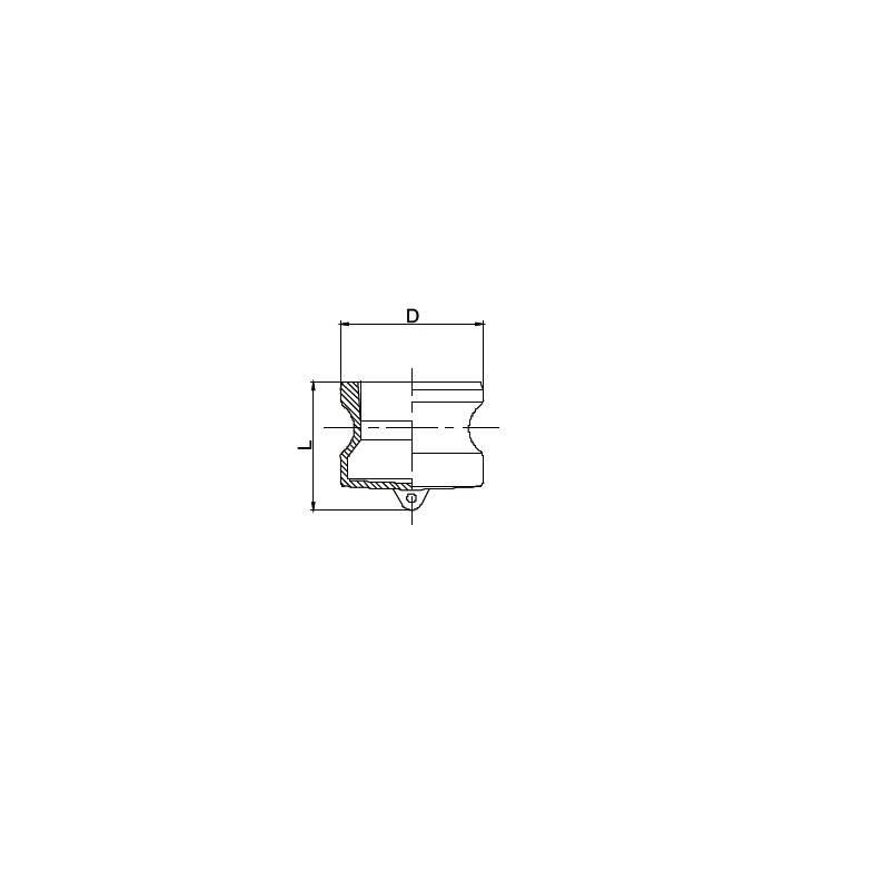 Zaślepka Złącza Camlock Dp Męska 16bar Aluminium 2 1/2" X 63mm Pzl Hydral